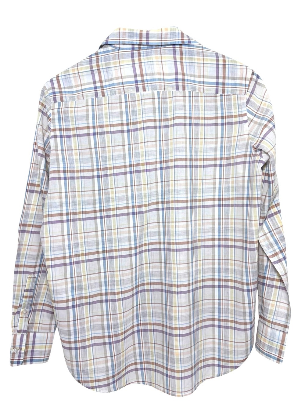 Frank & Eileen Eileen Plaid Cotton Linen Button Up Shirt XS Italian Fabric - Picture 3 of 10